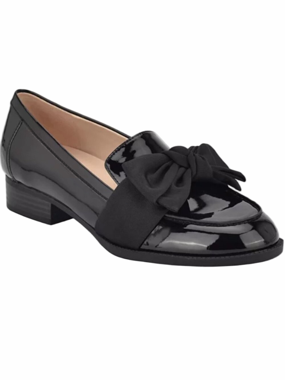 NEW Bandolino Women's Lindio Bow Slip-On Tailored Loafers Size 9 Navy Almond Toe